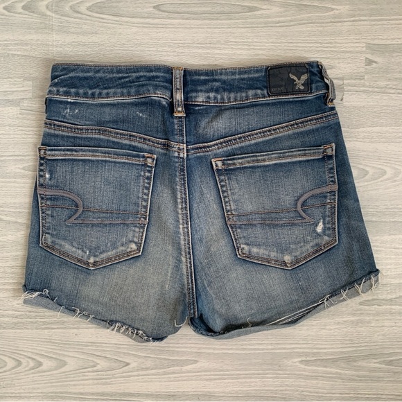 American Eagle Hi-Rise Shortie Cutoff Jean Shorts - Picture 2 of 5